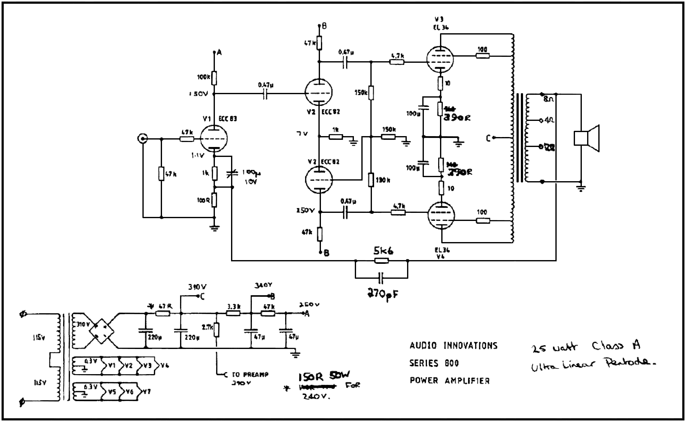 EL34 Tube Amp Schematic