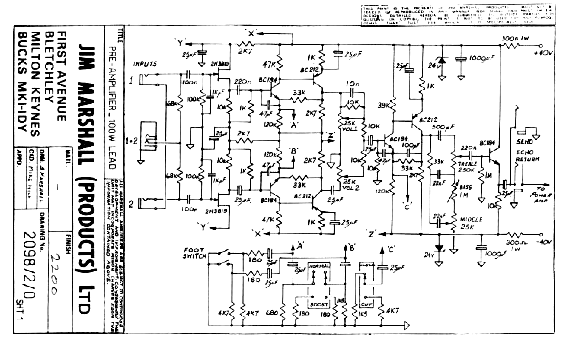 Image Result For Marshall Jtm30 Schematic