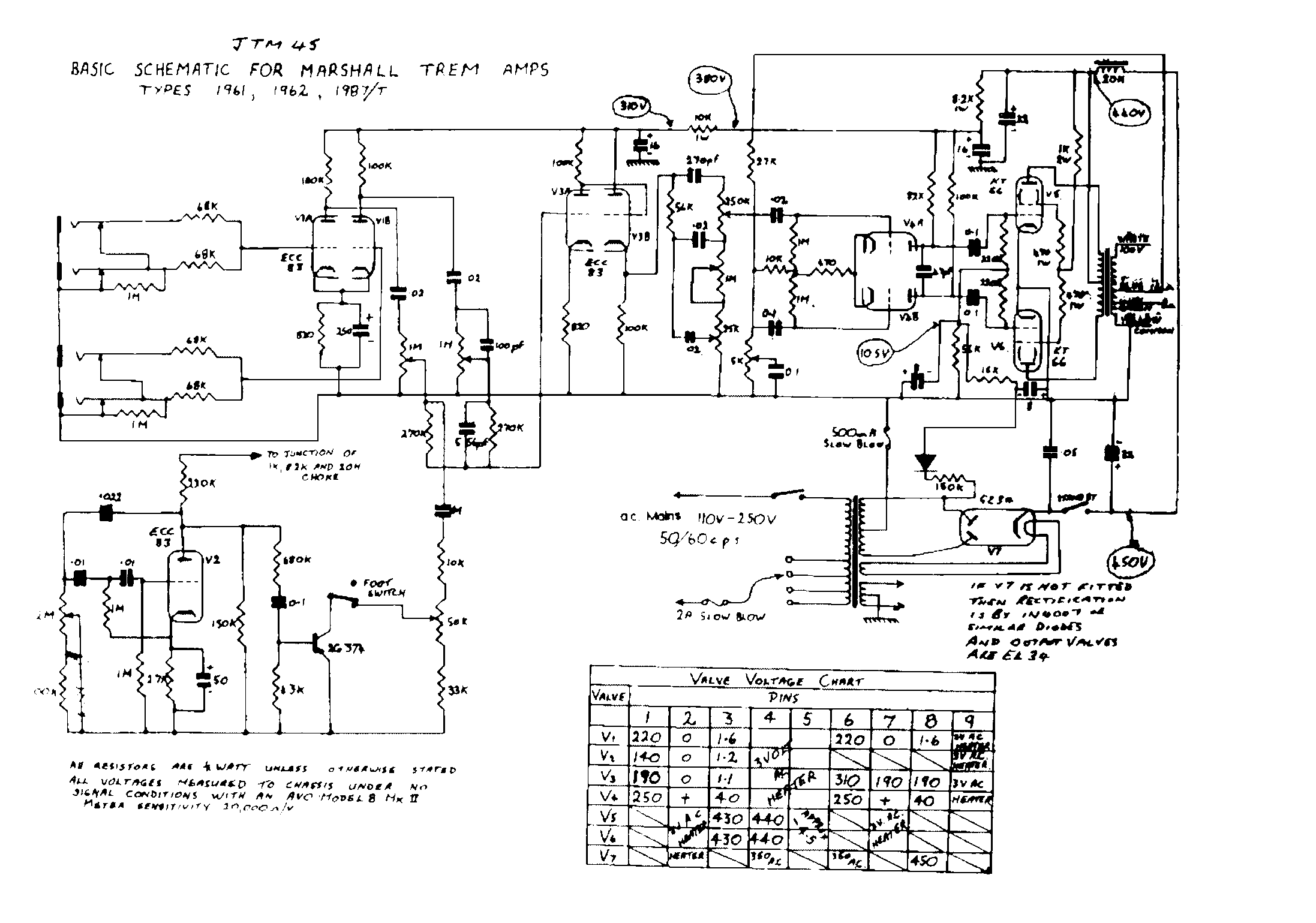 Image Result For Marshall Jtm30 Schematic