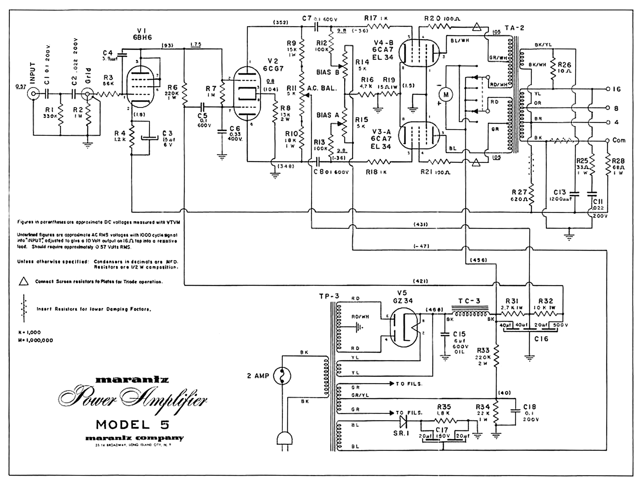 Двухтактный ламповый усилитель el34. Marantz model 5 schematic. Усилитель на el34 двухтактный. Схемы двухтактных ламповых усилителей на el34.