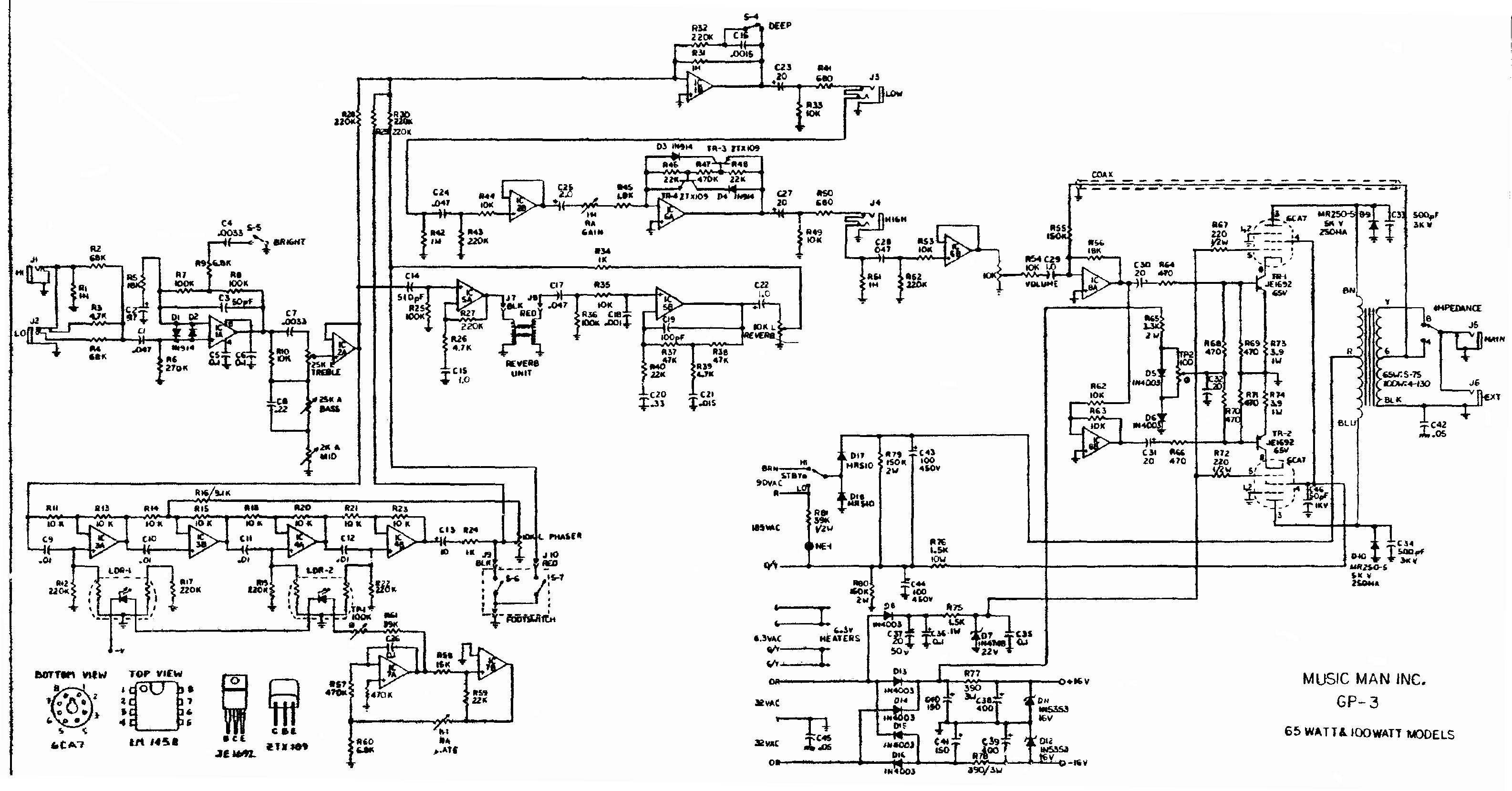 Music Man Schematics mercury magnetics wiring diagram 